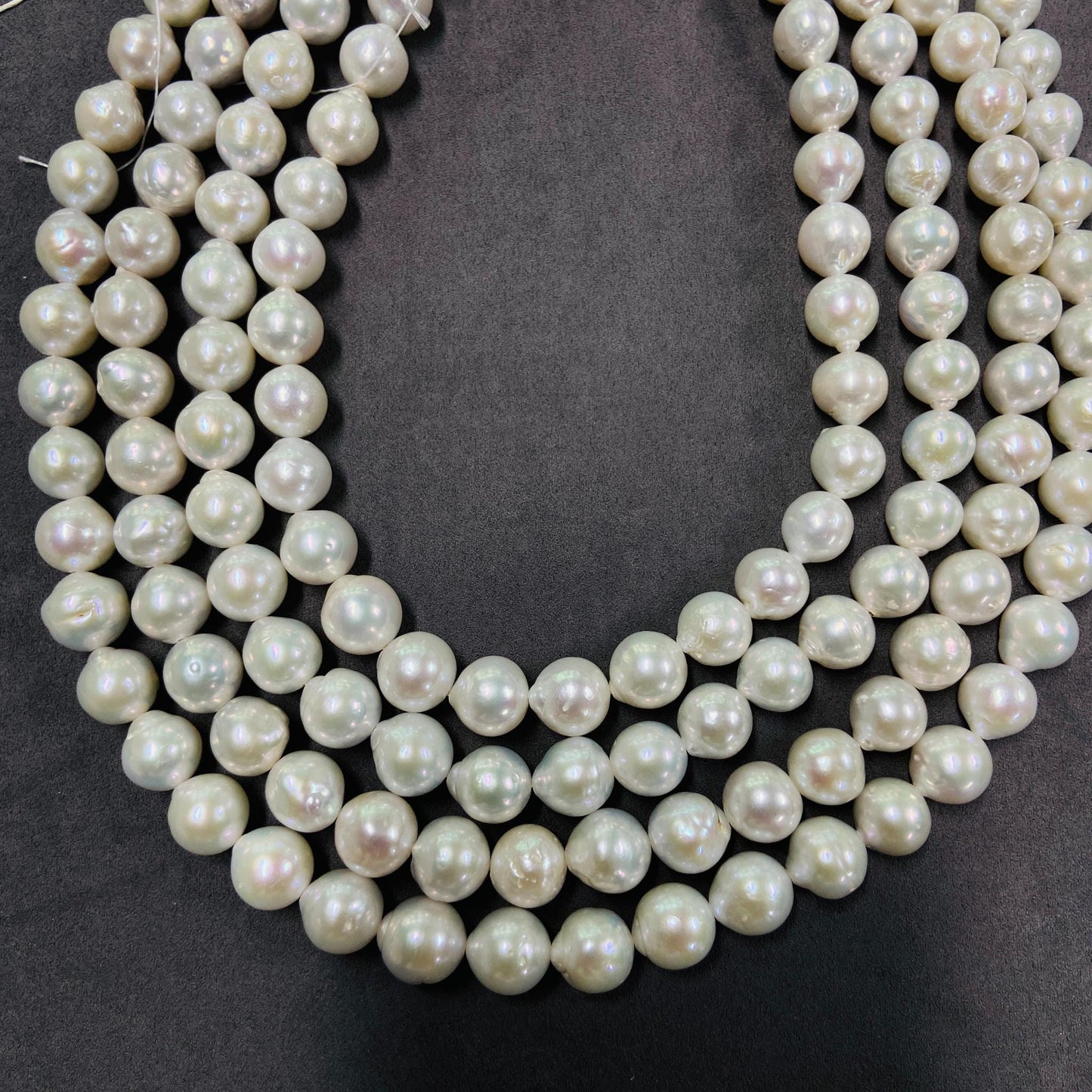Natural Large Round Freshwater Pearls · 10mm Loose Beads · 39.5cm Strand · 54g | High-Luster DIY Bracelet & Necklace Jewelry Material
