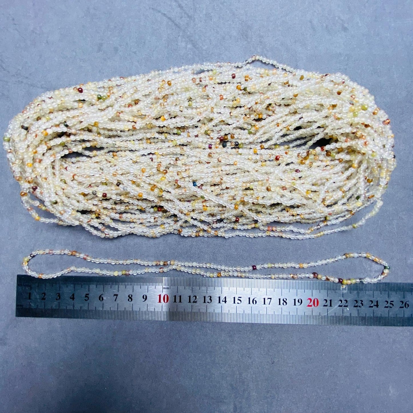 Natural Inclusion Quartz Loose Beads · 10 Strands 50 cm (3 mm, 6 g) · Unique Mineral Inclusions · DIY Bracelet & Necklace Making Supplies