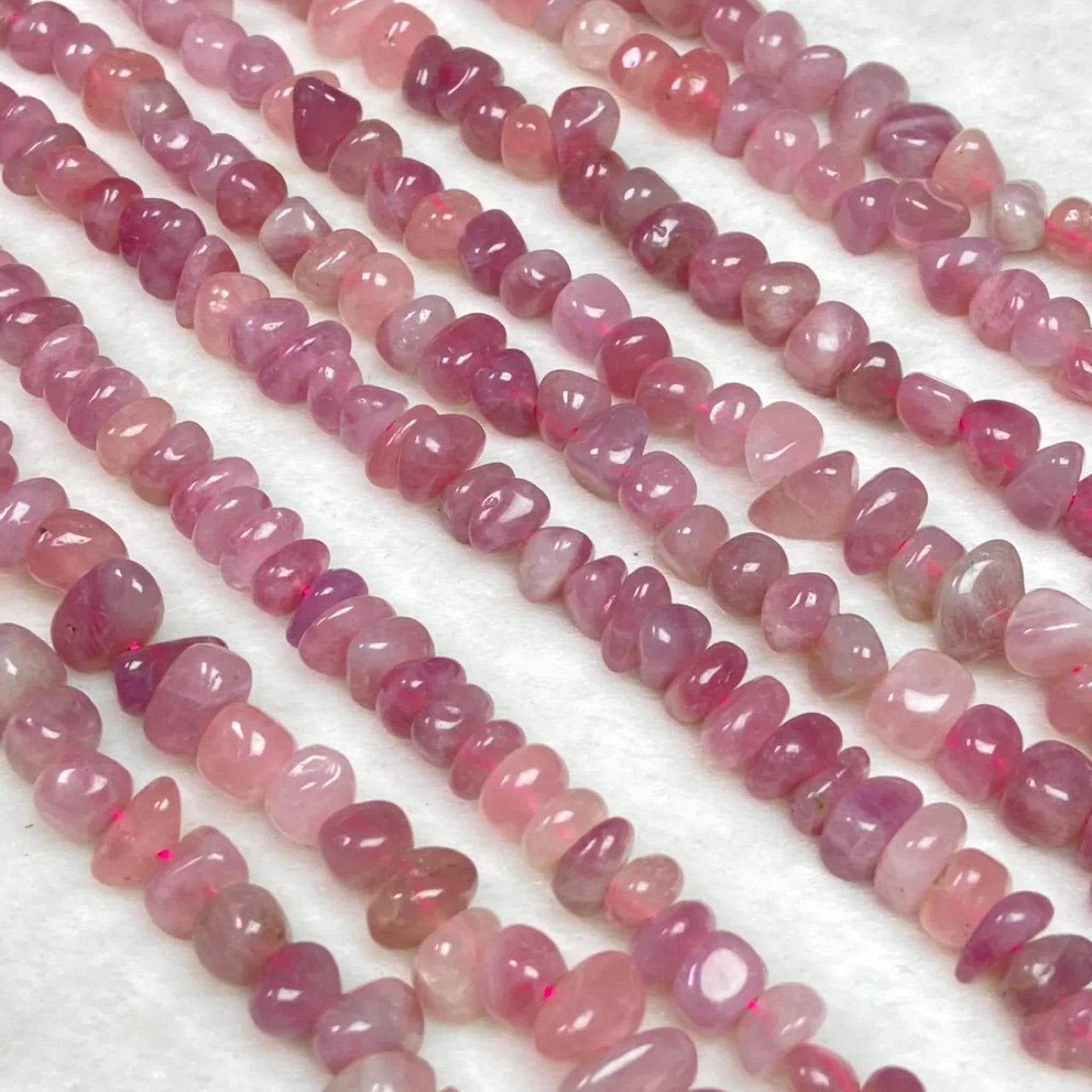 Natural Rose Quartz Chip Beads 9–10mm · 38cm Strand Pre-Drilled | DIY Jewelry Making · Healing Crystal Energy · Home Décor & Gift Idea