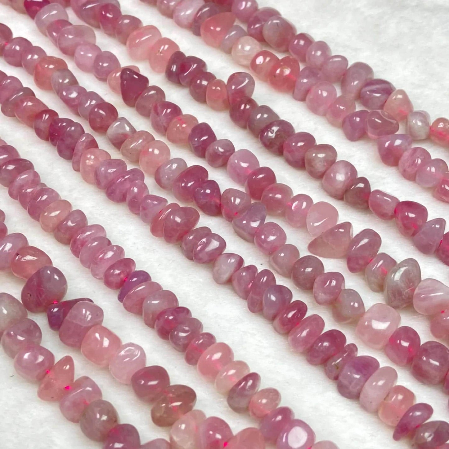 Natural Rose Quartz Chip Beads 9–10mm · 38cm Strand Pre-Drilled | DIY Jewelry Making · Healing Crystal Energy · Home Décor & Gift Idea