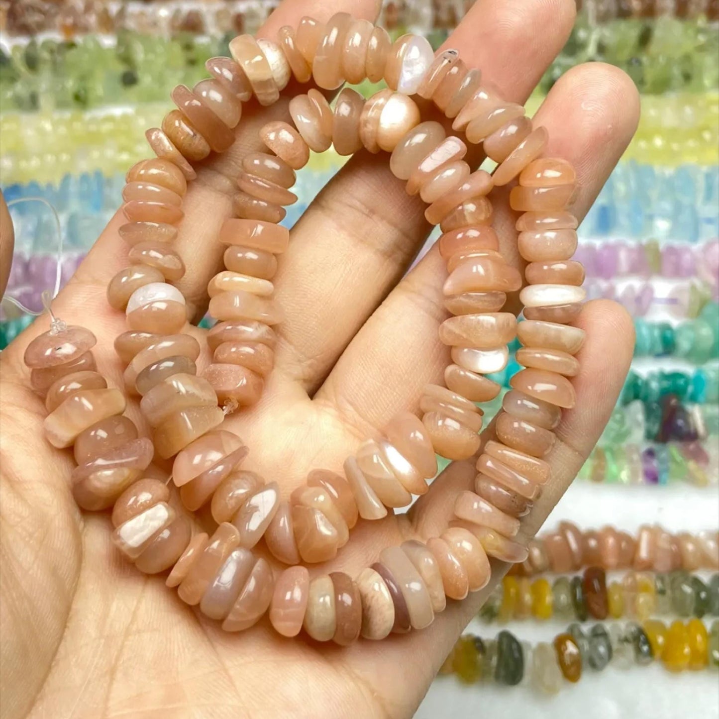 Natural Mixed Gemstone Chip Beads · 38cm Strand | Irregular Crystal Chips for DIY Bracelet & Necklace | Chakra Meditation Energy Beads | Boho Gift Idea