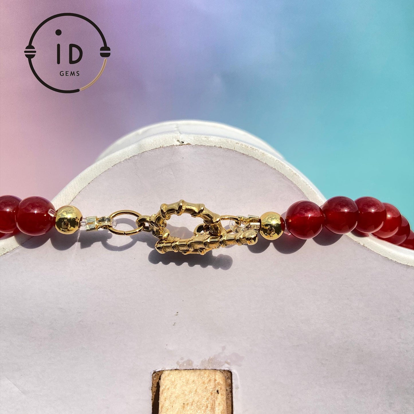 Vibrant Vintage-Style Red Agate Beaded Necklace|Handmade Gemstone Jewelry|Bold Statement Piece
