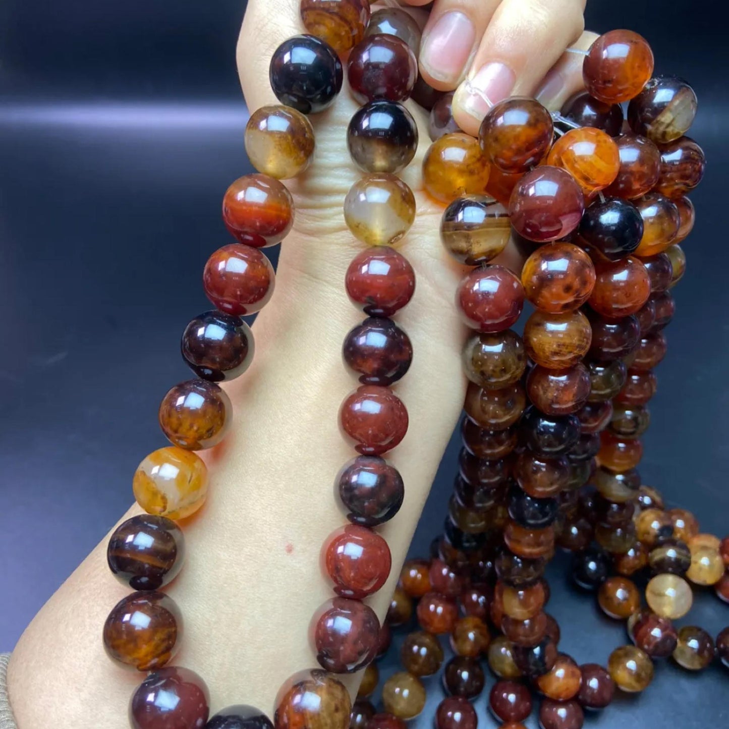 Natural Honey Brown Agate 16 mm Round Beads • 38 cm Strand | DIY Bracelet & Necklace Supplies | Root Chakra Meditation Healing Stones