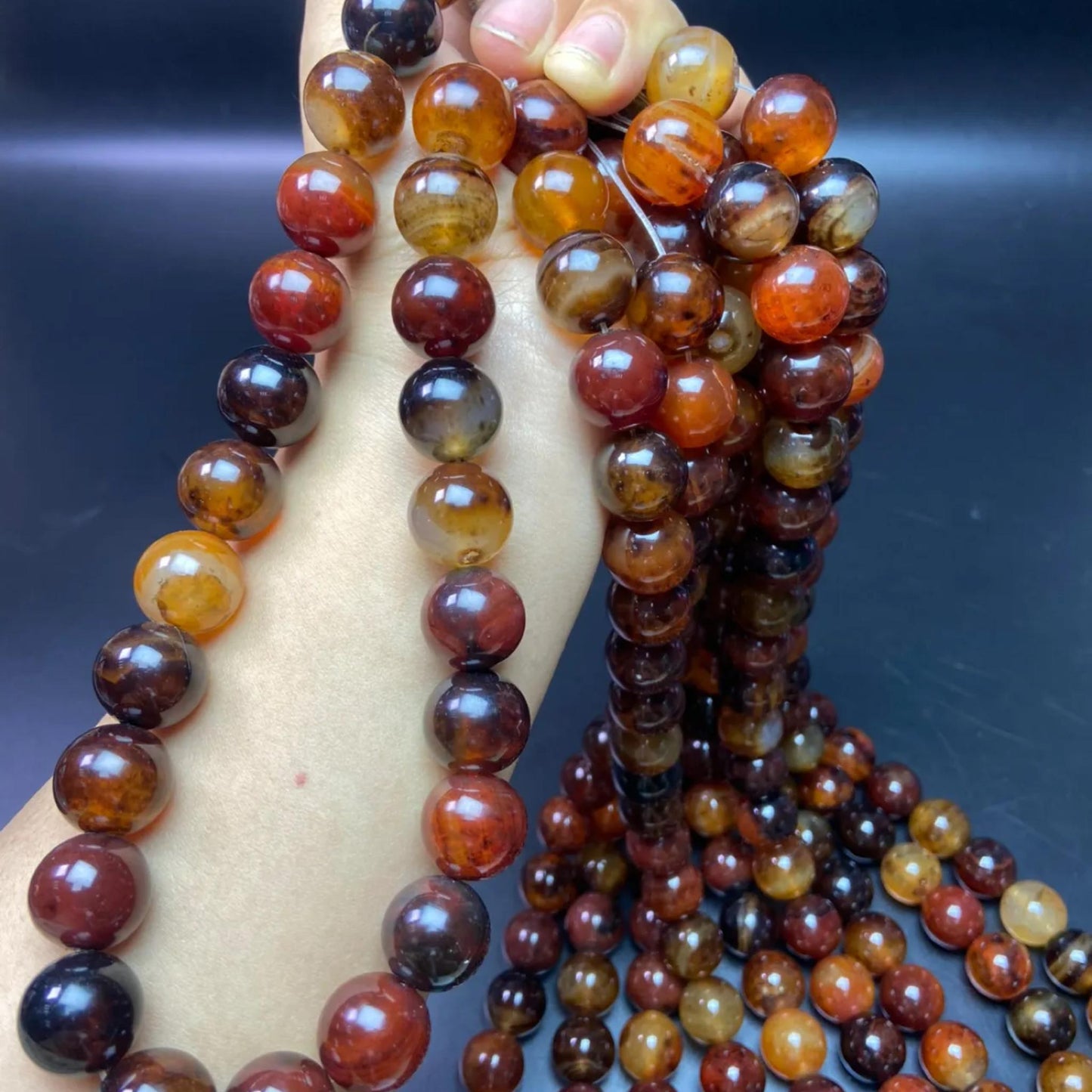 Natural Honey Brown Agate 16 mm Round Beads • 38 cm Strand | DIY Bracelet & Necklace Supplies | Root Chakra Meditation Healing Stones