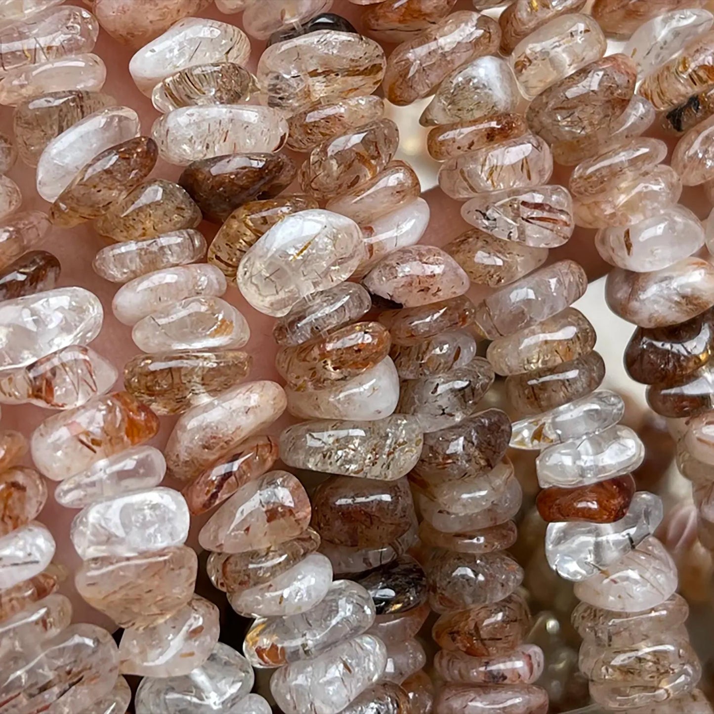 Natural Black Gold Quartz Chip Beads 10 mm · High Transparency & Unique Patterns · DIY Bracelets, Necklaces & Earrings