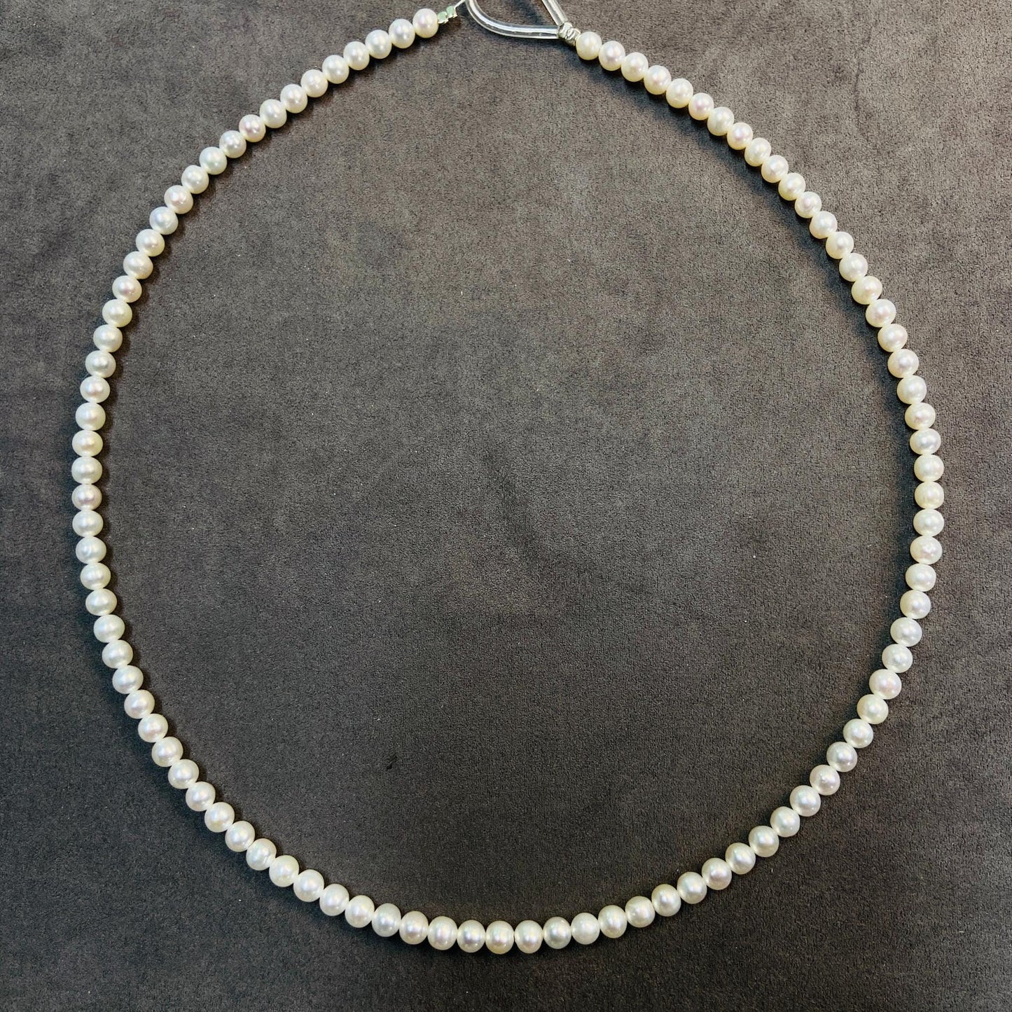 Natural Small Round Freshwater Loose Pearls|4.5 mm · 40 cm · 11 g|Smooth & Classic DIY Bracelet & Necklace Beading Material|Simple & Elegant
