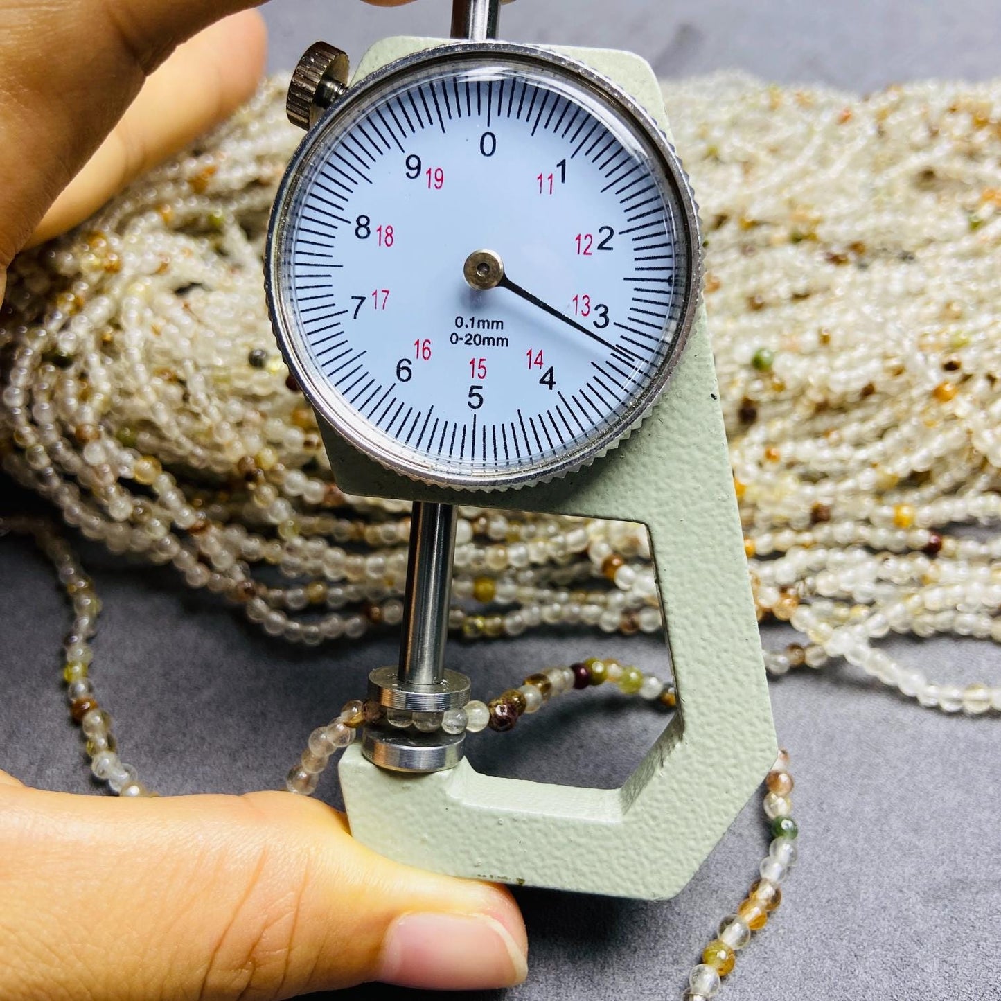 Natural Inclusion Quartz Loose Beads · 10 Strands 50 cm (3 mm, 6 g) · Unique Mineral Inclusions · DIY Bracelet & Necklace Making Supplies