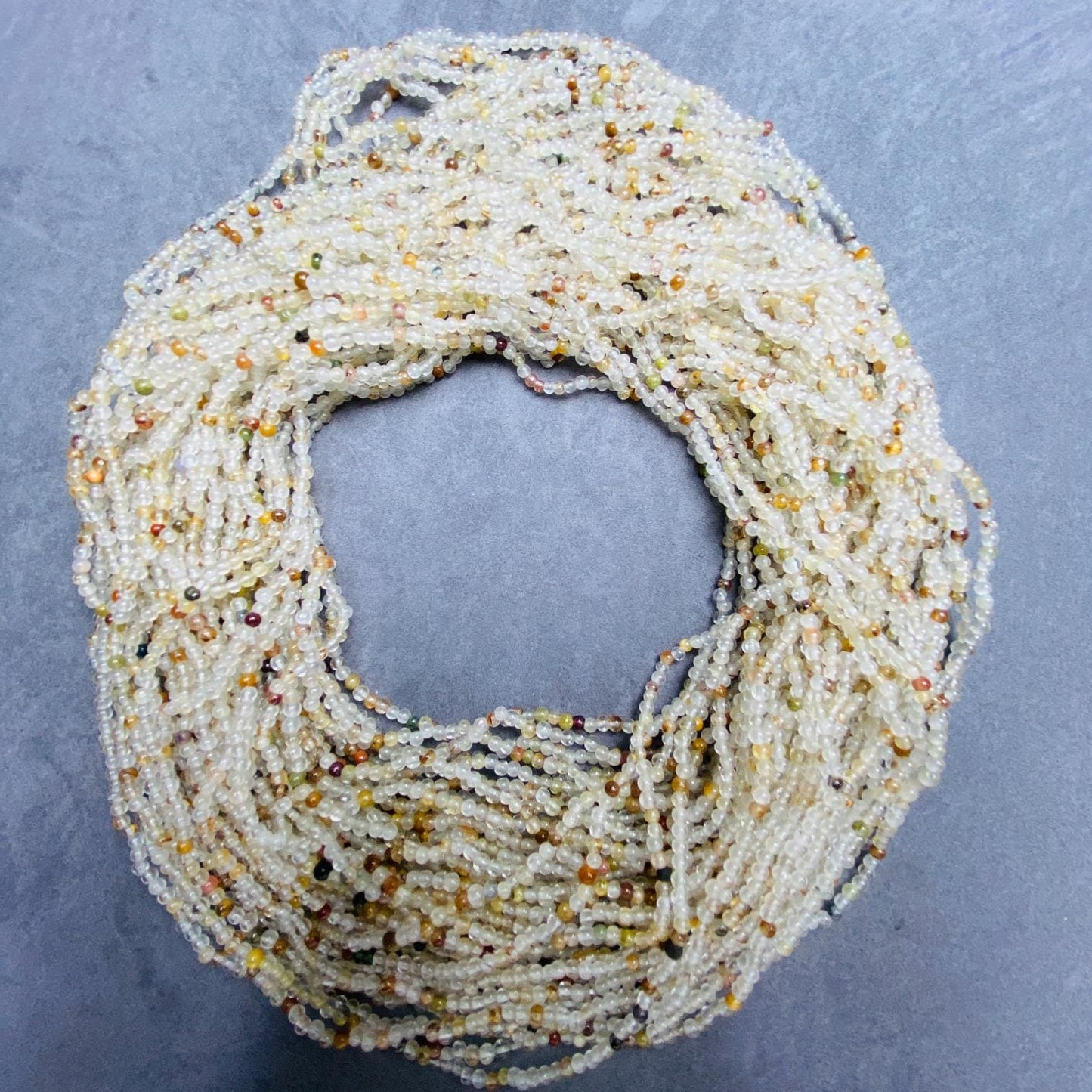 Natural Inclusion Quartz Loose Beads · 10 Strands 50 cm (3 mm, 6 g) · Unique Mineral Inclusions · DIY Bracelet & Necklace Making Supplies