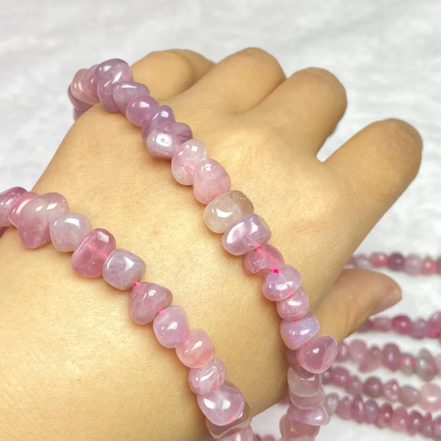 Natural Rose Quartz Chip Beads 9–10mm · 38cm Strand Pre-Drilled | DIY Jewelry Making · Healing Crystal Energy · Home Décor & Gift Idea