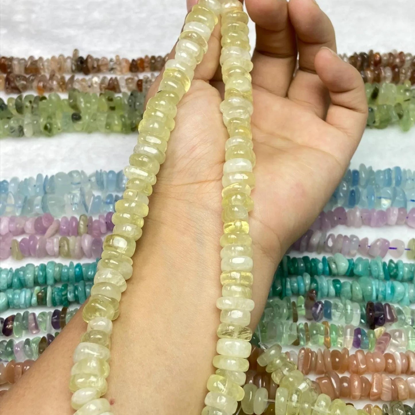 Natural Mixed Gemstone Chip Beads · 38cm Strand | Irregular Crystal Chips for DIY Bracelet & Necklace | Chakra Meditation Energy Beads | Boho Gift Idea
