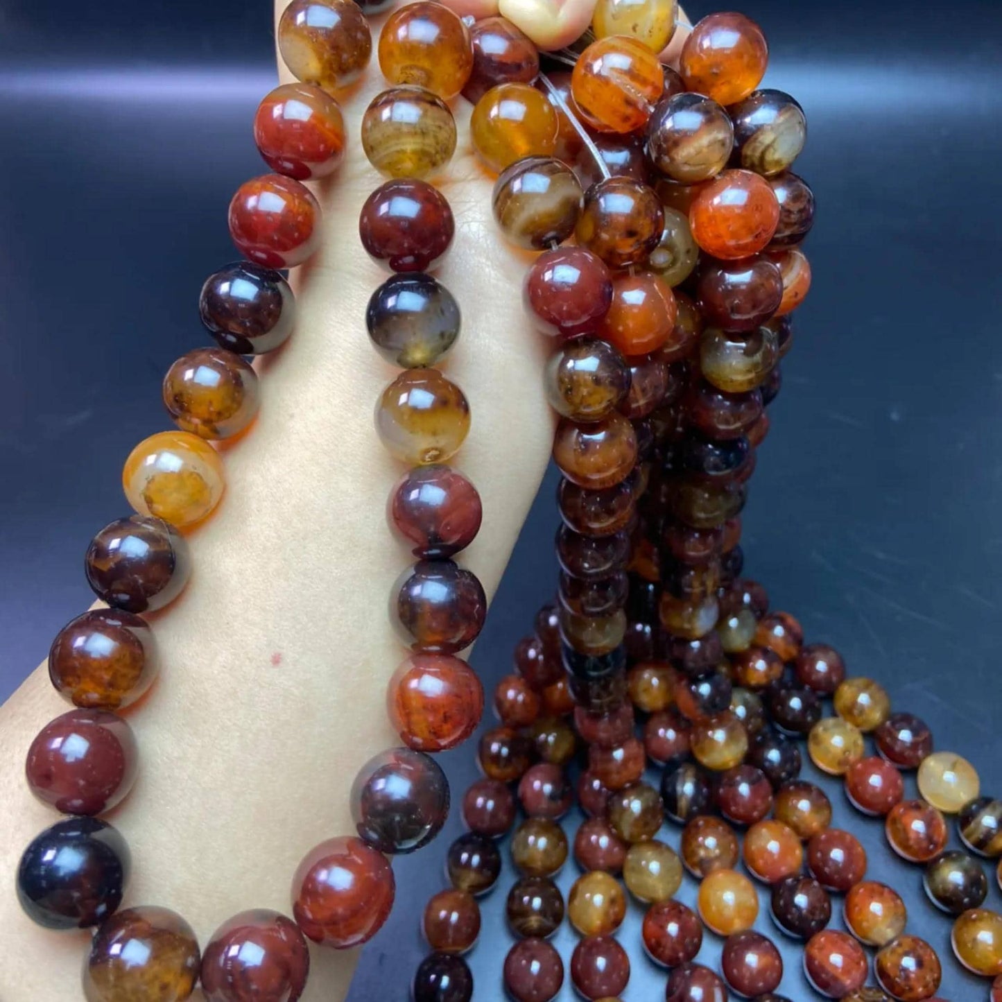 Natural Honey Brown Agate 16 mm Round Beads • 38 cm Strand | DIY Bracelet & Necklace Supplies | Root Chakra Meditation Healing Stones
