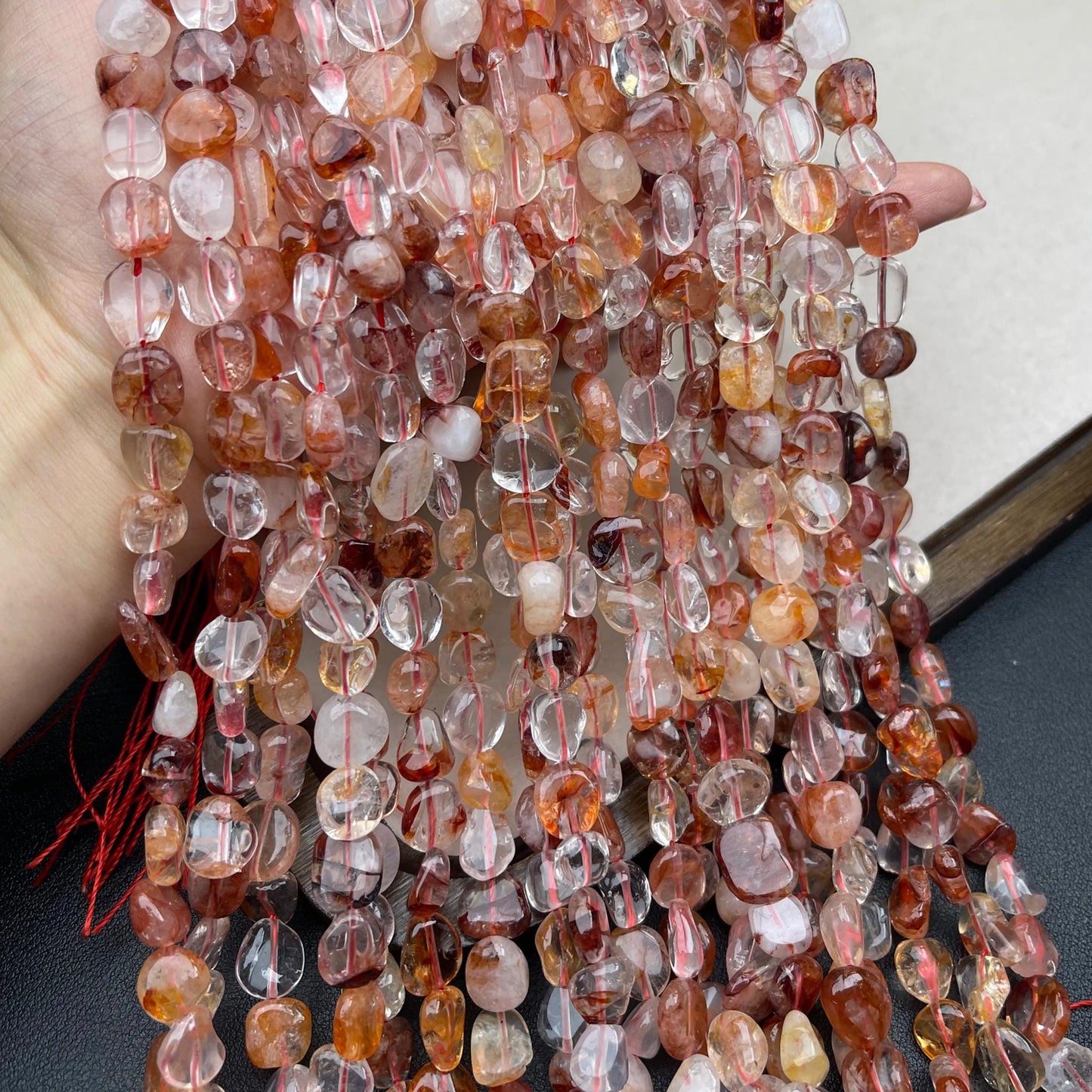 Natural Quartz Irregular Chip Beads 8–9mm · Medium Hole · Multicolor Inclusions | DIY Bracelets, Necklaces & Earrings