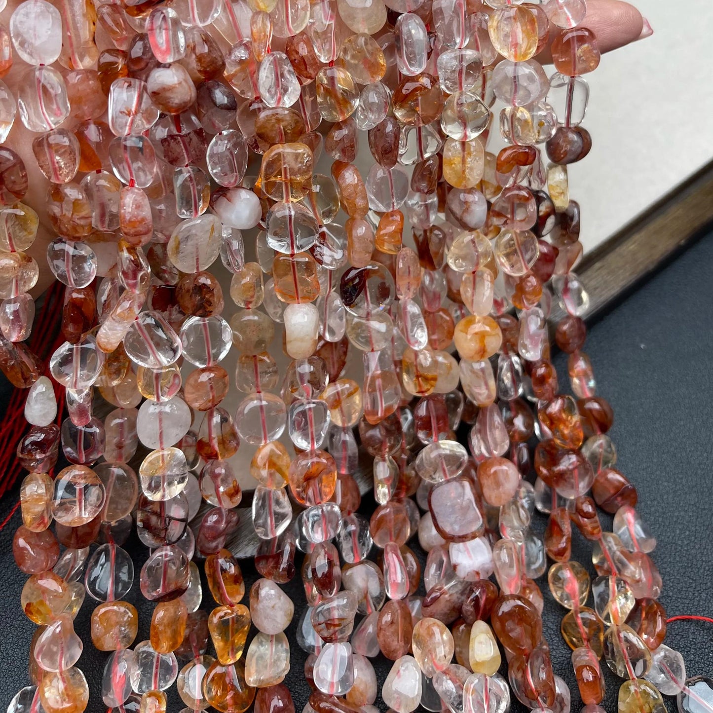 Natural Quartz Irregular Chip Beads 8–9mm · Medium Hole · Multicolor Inclusions | DIY Bracelets, Necklaces & Earrings