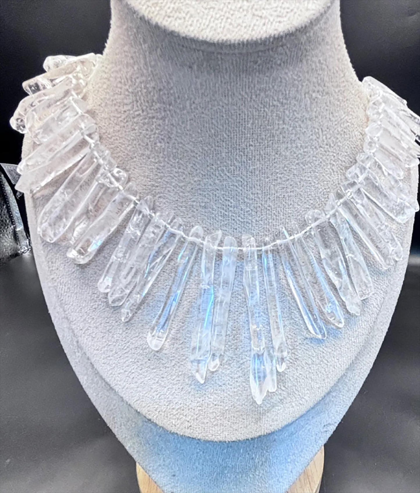 Rohspitzen Weißer Bergkristall – Natürliche Kristallspitzen für Kettenanhänger, Heilsteine DIY Schmuck, Raw Crystal Pendant Beads