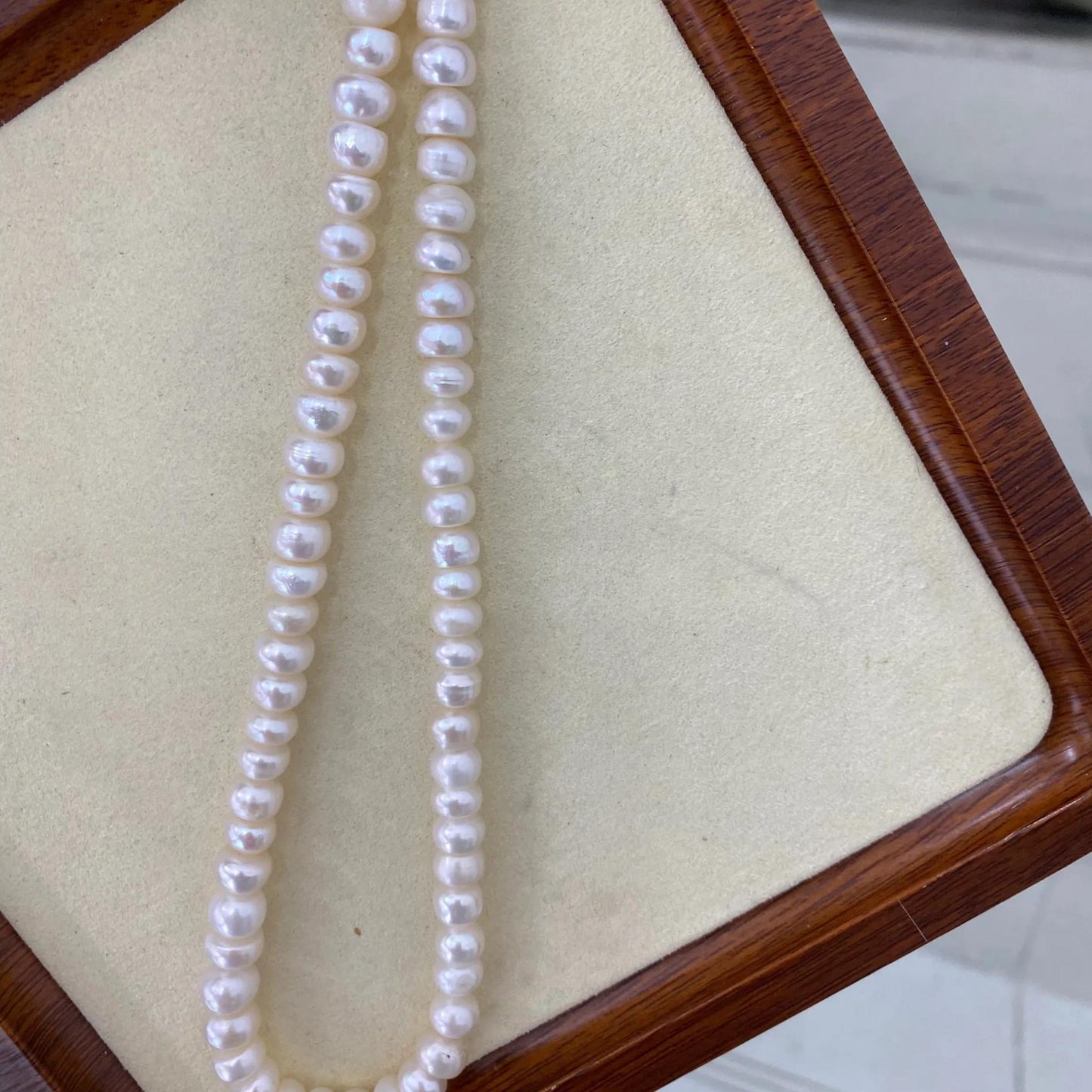 Natürliche Süßwasserperlen Strang zum Schmuck Basteln, weiße Barockperlen mit Glanz, chunky Nugget Perlen für DIY Armbänder & Ketten