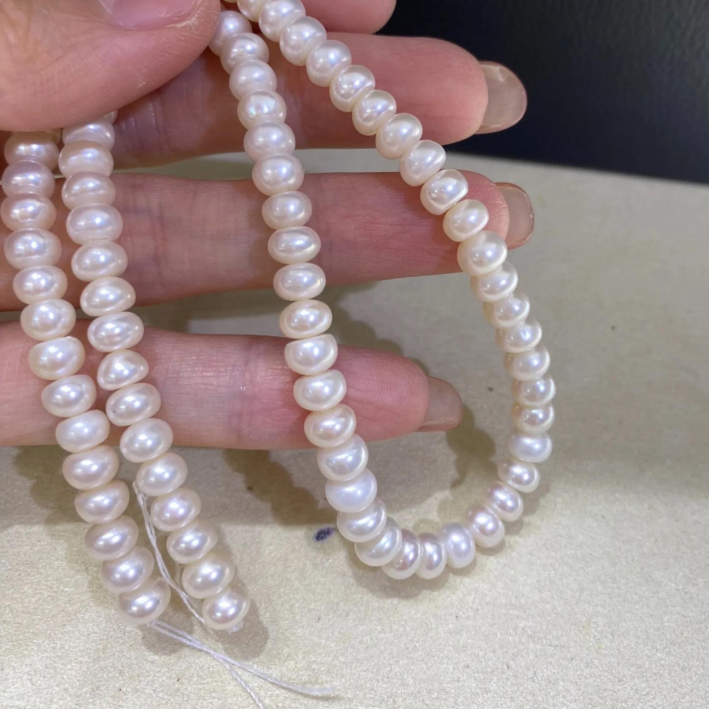 Natürliche Süßwasserperlen Reisform Weiß Ovalperlen für Schmuckherstellung, DIY Halsketten Armbänder Ohrringe, klassische Eleganz