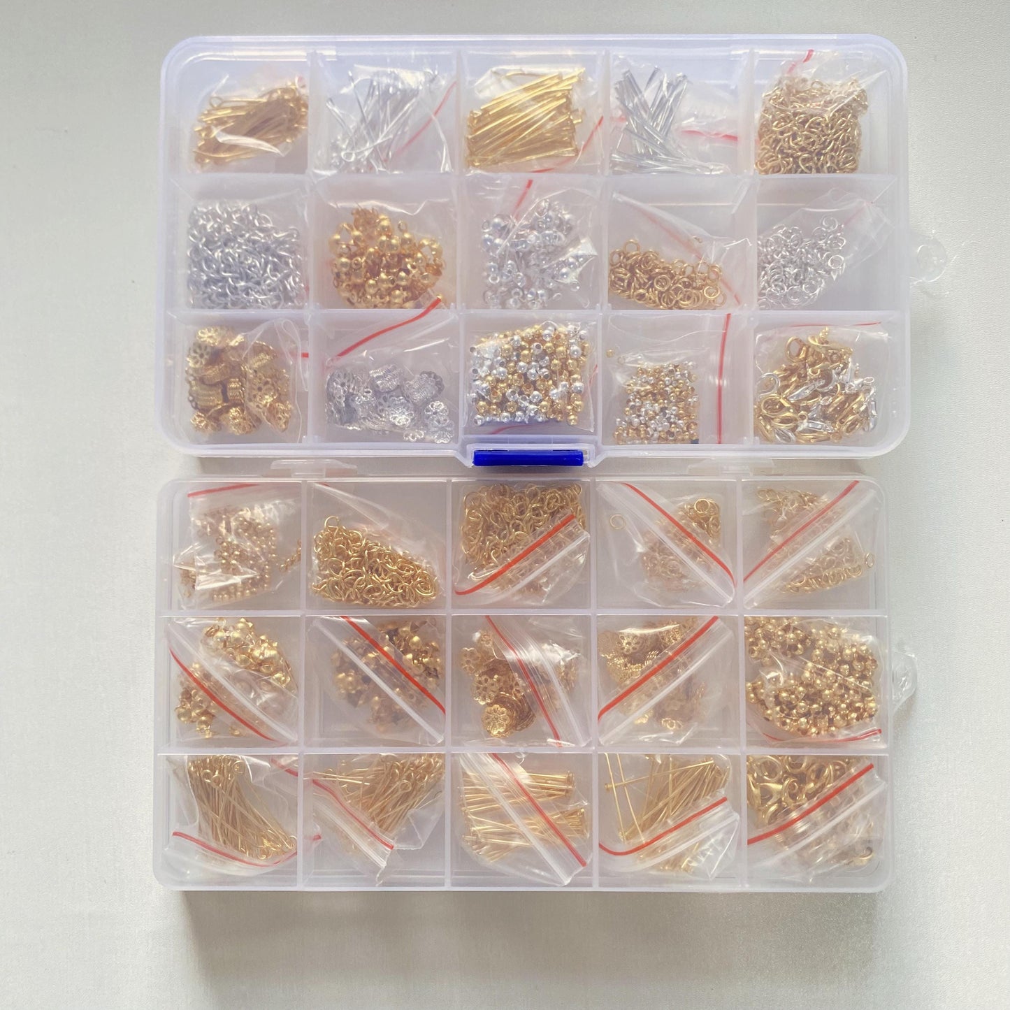 DIY Schmuckzubehör Set mit Metallteilen, Schmuckherstellung Bastelset für Armband Halskette Ohrringe, Geschenk für Anfänger Bastler