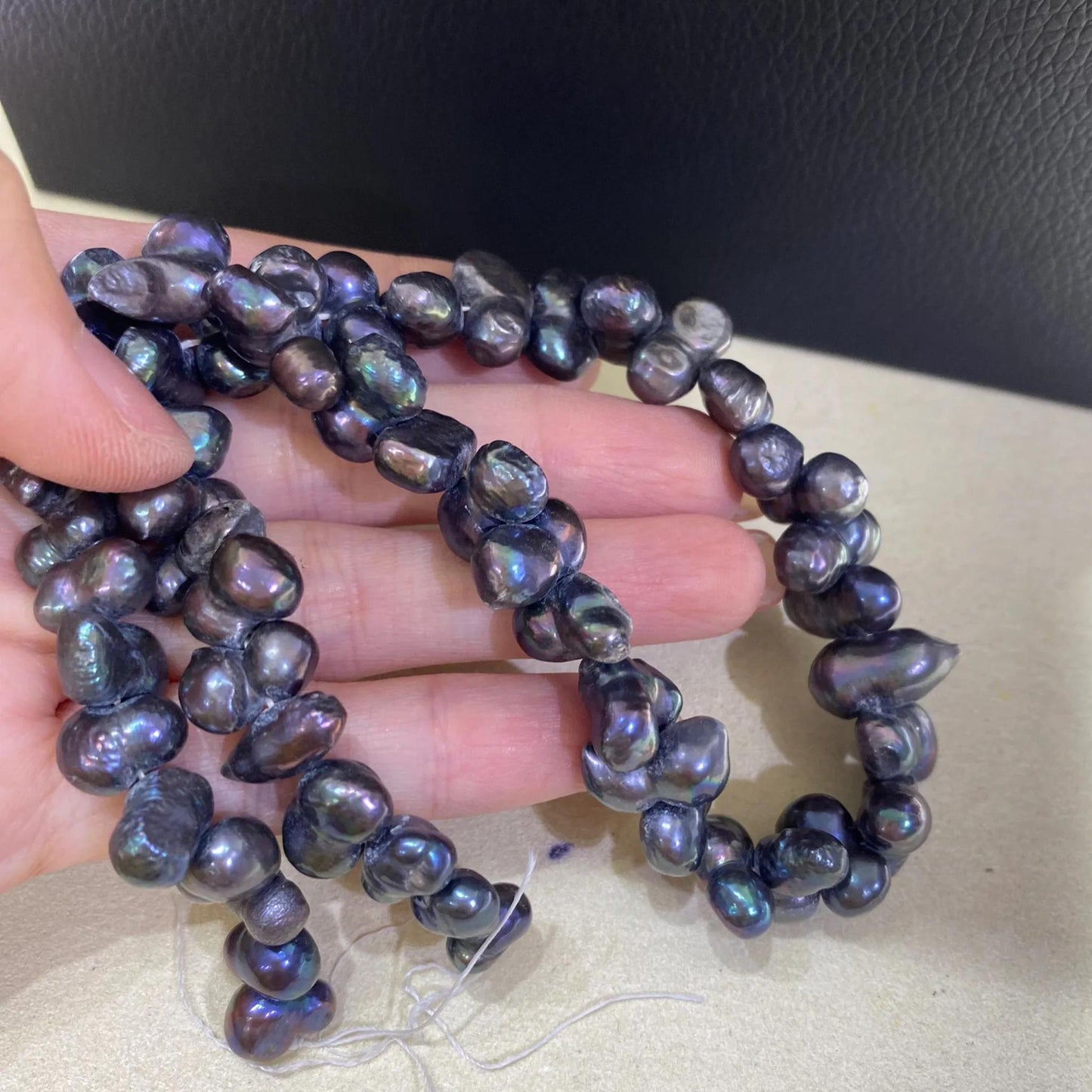 Handgemachte Irreguläre Lila Süßwasserperlen Strang, Natürliche Barockperlen für Schmuckherstellung, DIY Armband Halskette Ohrringe