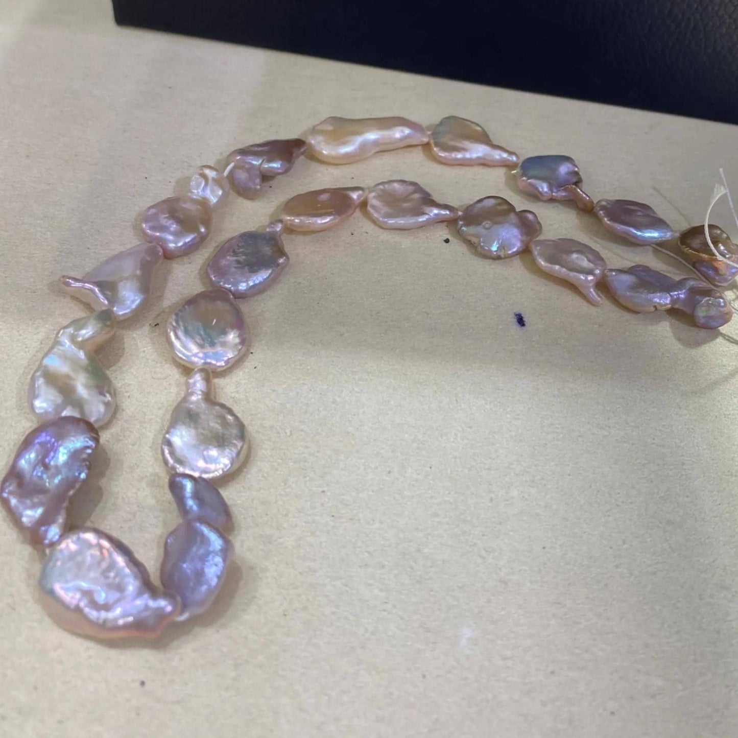 Große barocke Süßwasserperlen in Lavendel, Chunky Nugget-Perlen ca. 13mm, DIY Schmuckherstellung, Boho Bastelperlen 1 Strang