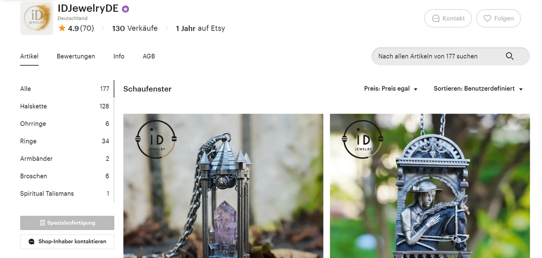 Welcome to ID Jewelry Studio | 1 Year on Etsy | 135 Handmade Creations & 70 Five-Star Reviews