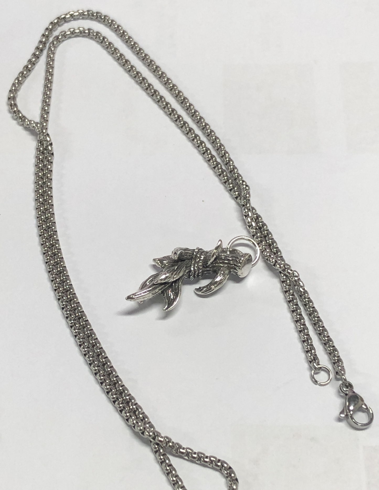 Vintage Silver Leaf Branch Necklace | Handmade-Look Zinc Alloy Pendant | Nature Style Unisex Jewelry for Daily Wear
