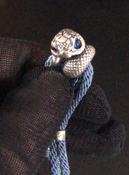 Snake Head Braided Rope Bracelet | 925 Sterling Silver Talisman Jewelry | Mystical Gift, Spiritual Amulet Wristband