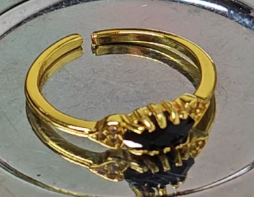 Marquise Black Stone Gold Ring – Perfect Gift for Anniversaries & Birthdays