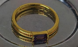 Elegant Purple Emerald-Cut Ring – Perfect Gift for Anniversaries & Special Moments