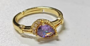 Teardrop Purple Gemstone Ring – Romantic Elegance for Anniversaries & Special Moments