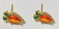 Cute Carrot Stud Earrings – Colorful, Playful, Everyday Jewelry Gift