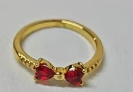 Romantic Red Heart Bow Knot Ring | Sweet Love Adjustable Gift