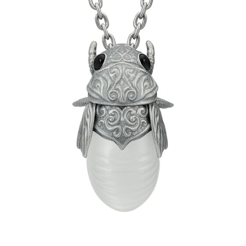Cicada Necklace | 925 Sterling Silver & Crystal Pendant | Handmade Insect Jewelry Symbolizing Rebirth & Clarity | Nature-Inspired Gift