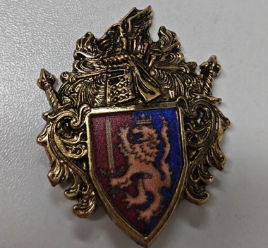 Medieval Lion Crest Brooch – Vintage Knight Heraldry Pin, Gothic Cosplay Gift