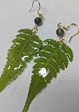Handmade Fern Leaf Earrings | Nature-Inspired Boho Lightweight Jewelry