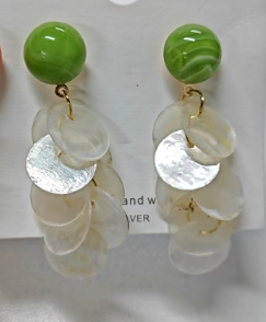 Handmade Shell Drop Earrings – Summer Ocean Style Brass Dangle Jewelry