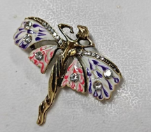 Vintage Strass Schmetterling Brosche Frauen Elegante Legierung Edelstein Pin