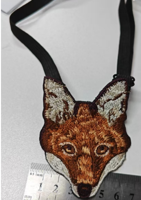 Fox Embroidered Tie | Handmade Animal Print Personalized Tie
