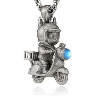 Night Rider Messenger Pendant | Handmade Gothic Fantasy Jewelry Gift for Men & Women