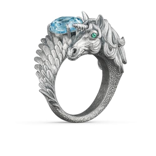 Hand-Carved Mystical Creature Ring | Magical Guardian of Inner Light | Dream Totem Fantasy Jewelry | Symbol of Imagination and Spirit