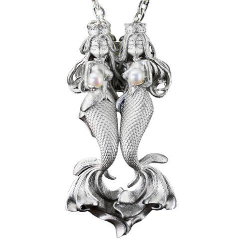 Pisces Guardian Pendant | 925 Sterling Silver & Pearl Necklace | Handcrafted Zodiac Jewelry Gift for Dreamers & Astrology Lovers