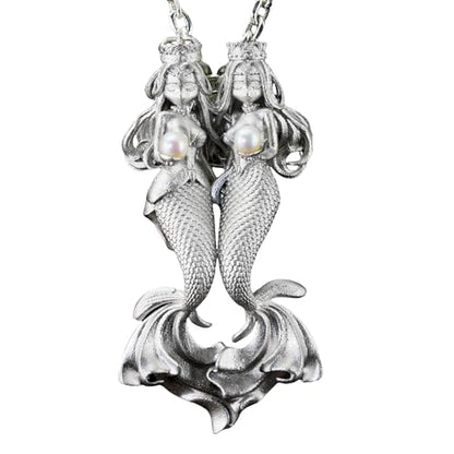 Pisces Guardian Pendant | 925 Sterling Silver & Pearl Necklace | Handcrafted Zodiac Jewelry Gift for Dreamers & Astrology Lovers