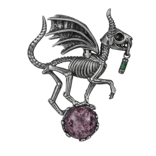 Dark Wings Dragon Pendant | Handmade 925 Silver Gothic Jewelry with Phantom Quartz | Fantasy Amulet for Magic & Mystery Lovers