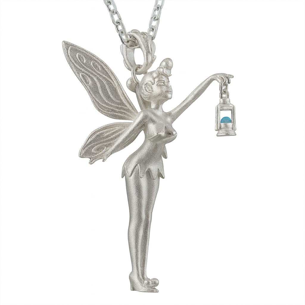 Handmade Fairy Pendant | 925 Sterling Silver Fantasy Jewelry | Magical Talisman for Fairy Tale & Magic Lovers | Enchanted Gift for Her
