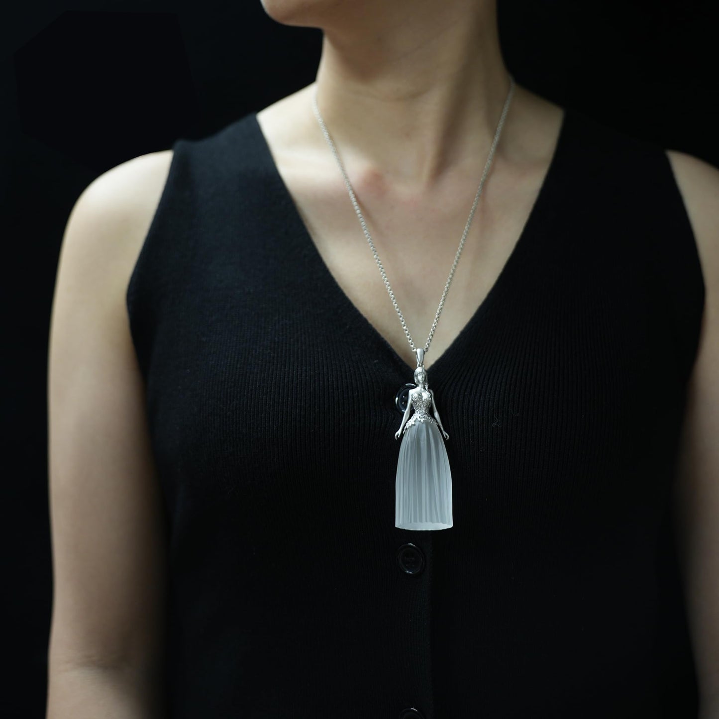 Moonlit Vow White Quartz Pendant | 925 Silver Spiritual Necklace for Women | Symbol of Peace, Strength & Devotion | Handcrafted Minimalist Jewelry Gift