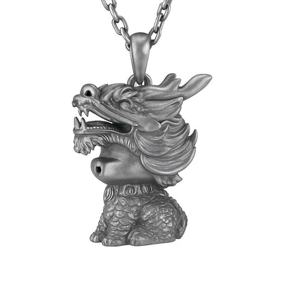 Dragon Guardian Pendant | Handcrafted Totem Amulet | Spiritual Protector Necklace | Eastern Mythical Beast Jewelry