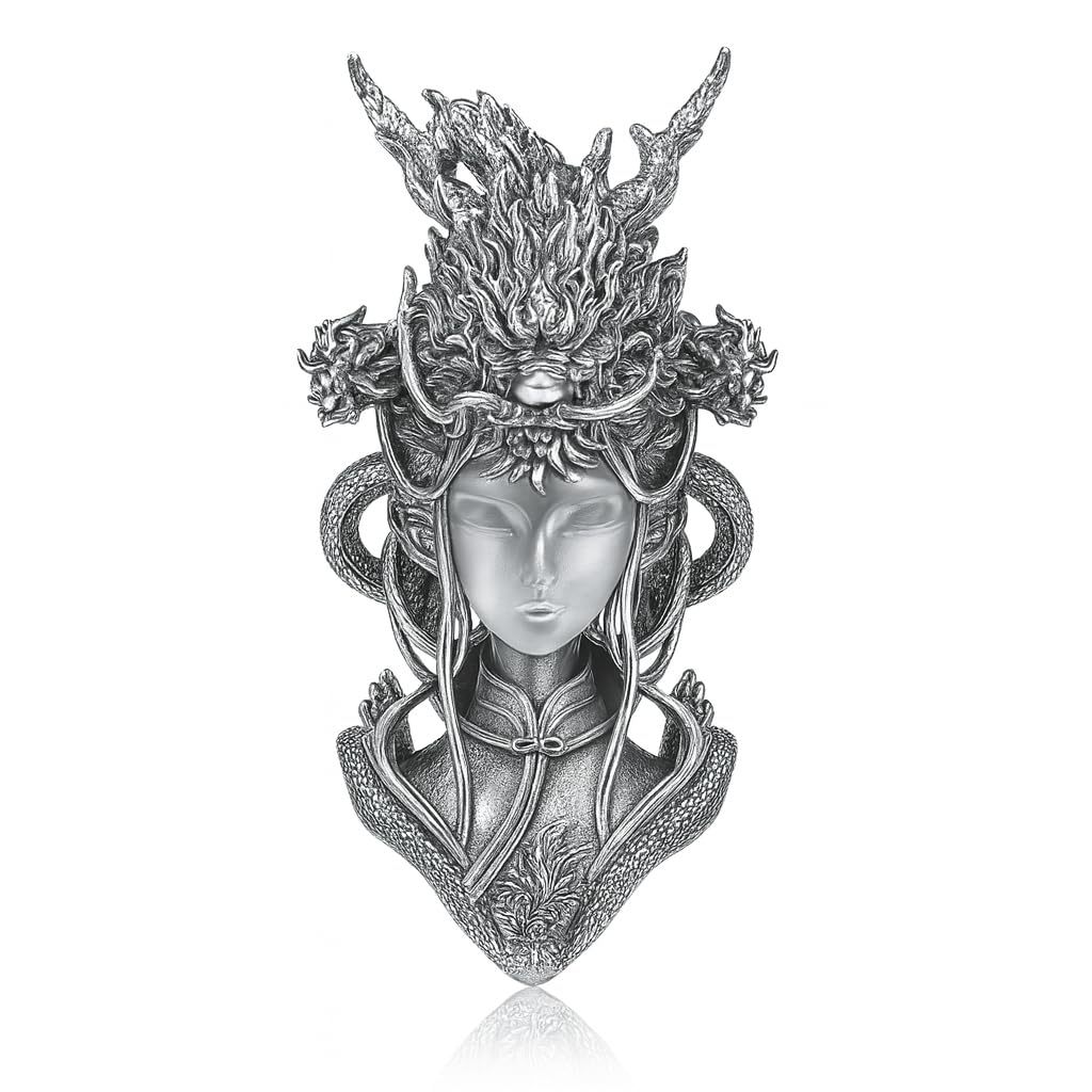 Eastern Dragon God Pendant | Handmade 925 Silver Fantasy Jewelry | Mythical Protector Amulet | Cultural Gift for Collectors & Enthusiasts