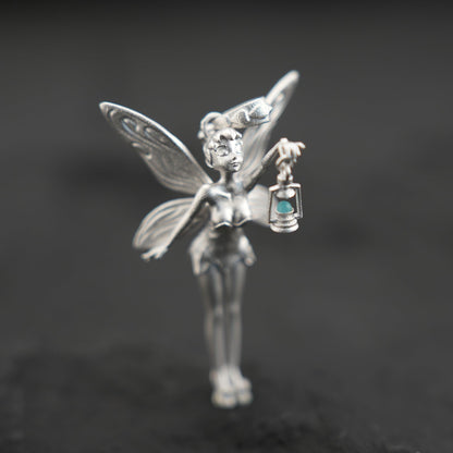 Handmade Fairy Pendant | 925 Sterling Silver Fantasy Jewelry | Magical Talisman for Fairy Tale & Magic Lovers | Enchanted Gift for Her