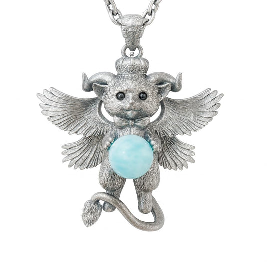 Guardian Angel Pendant, Spiritual Animal Totem, Symbol of Inner Peace and Protection, Gift for Meditation Lovers