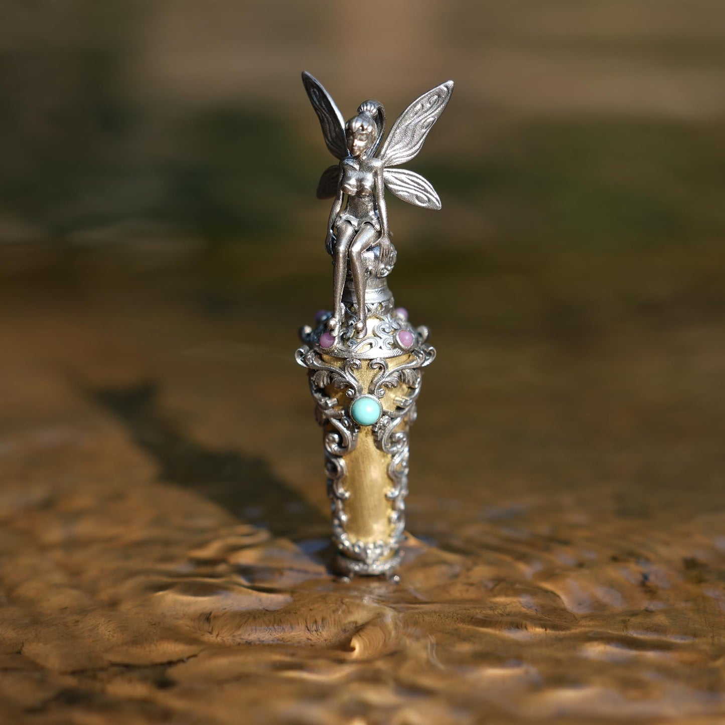 Forest & Fairy Dream Bottle Pendant | 925 Sterling Silver Magic Vial Necklace | Handmade Spiritual Nature Amulet Gift for Women & Fantasy Lovers