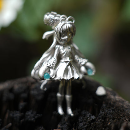 Cancer Zodiac Pendant in 925 Silver with Amazonite | Handmade Star Sign Necklace for Astrology Lovers | Gentle Protection Amulet Jewelry Gift